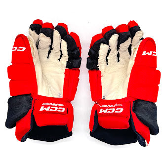 CCM HGTK - Gant NHL Pro Stock d'occasion - Eric Robinson (rouge/noir)